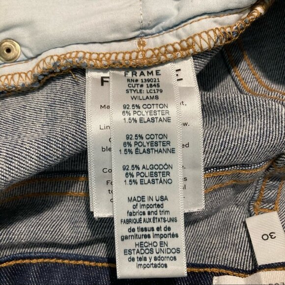 FRAME DENIM Sz 30 Le Cutoff Denim Jean Shorts - Picture 9 of 12
